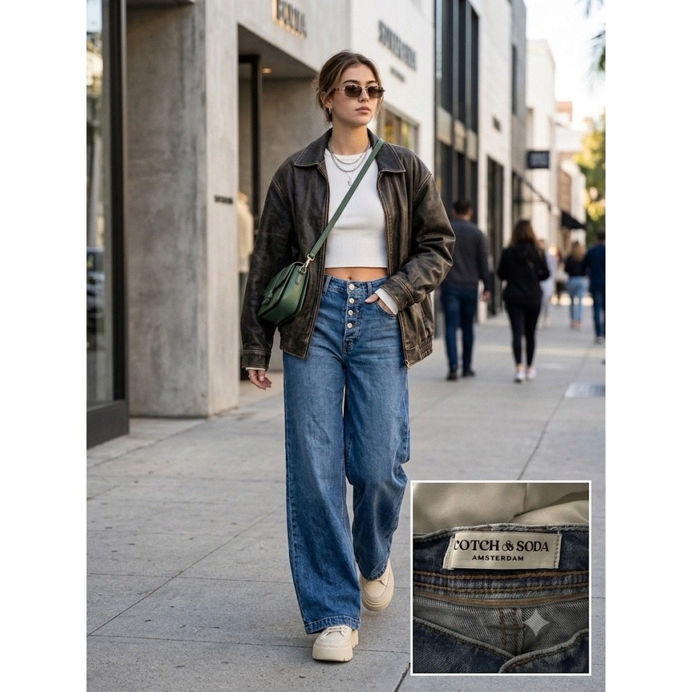 Scotch & Soda "The Wave / La Vague" High Rise Wide Leg Jeans - Size 12/31
